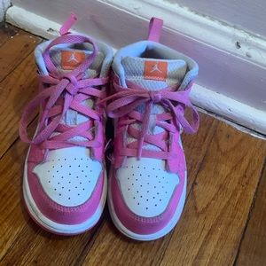 Pink and orange Jordan 1